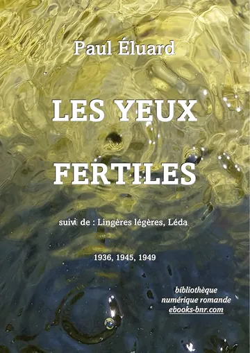 Les Yeux fertiles de Paul Éluard, couverture du livre