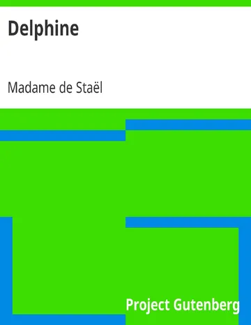 Delphine de Madame de Staël, couverture du livre