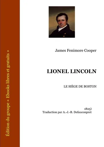 Lionel Lincoln de James Fenimore Cooper, couverture du livre