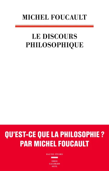 Le discours philosophique de Michel Foucault, couverture du livre