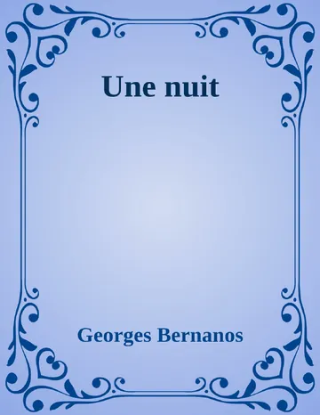 Une nuit de Georges Bernanos, couverture du livre