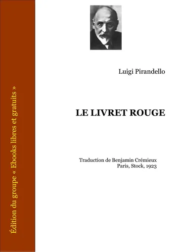 Le Livret Rouge de Luigi Pirandello, couverture du livre