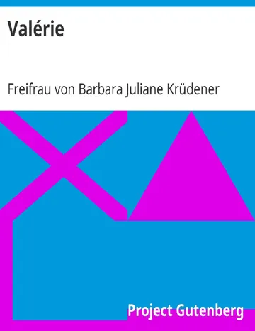 Valérie de Freifrau von Barbara Juliane Krüdener, couverture du livre