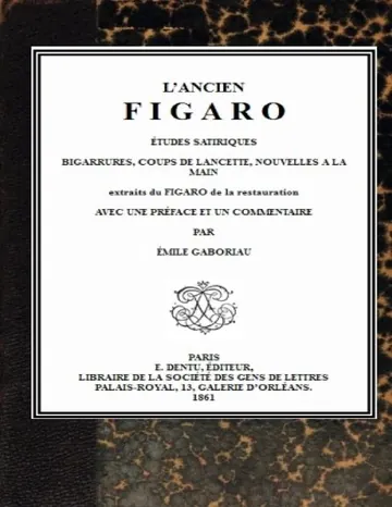 L'ancien Figaro d’Anonymous, couverture du livre