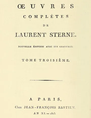 Oeuvres complètes, tome 3 de Laurence Sterne, couverture du livre