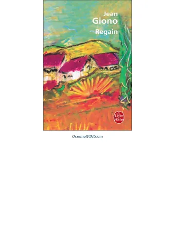 Regain de Jean Giono, couverture du livre