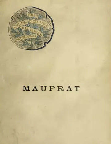 Mauprat de George Sand, couverture du livre