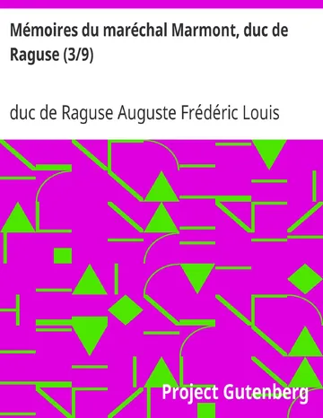 Mémoires du maréchal Marmont, duc de Raguse (3/9) de duc de Raguse Auguste Frédéric Louis Viesse de Marmont, couverture du livre
