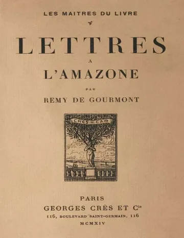 Lettres à l'Amazone de Remy de Gourmont, couverture du livre