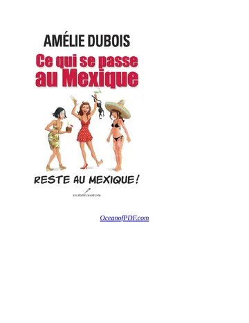Ce qui se passe au Mexique reste au Mexique! d’Amélie Dubois, couverture du livre