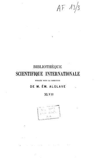 La philosophie zoologique avant Darwin d’Edmond Perrier, couverture du livre