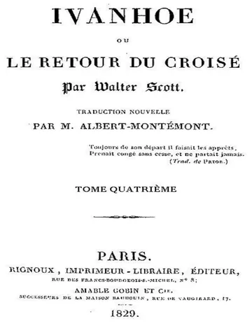 Ivanhoe (4/4) / Le retour du croisé de Walter Scott, couverture du livre