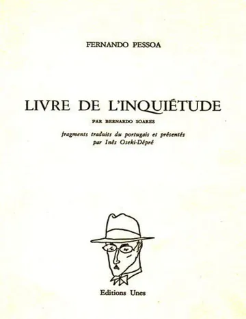 det Livre de l'inquiétude de Fernando Pessoa, couverture du livre