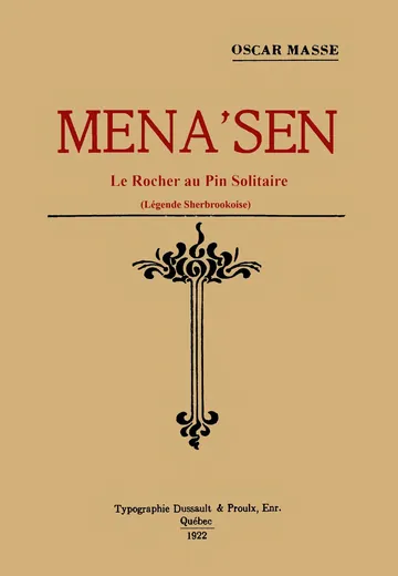 Mena’sen d’Oscar Massé, couverture du livre