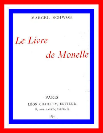 Le livre de Monelle de Marcel Schwob, couverture du livre