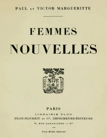Femmes nouvelles de Paul Margueritte, couverture du livre
