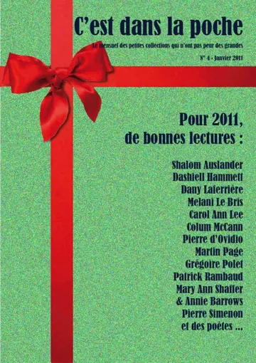 C’est dans la poche n°4 de Janvier 2011, couverture du livre