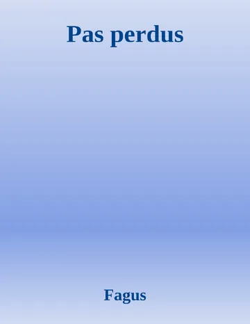 Pas perdus de Fagus, couverture du livre