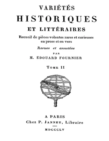 Variétés Historiques et Littéraires (02/10) / Recueil de pièces volantes rares et curieuses en prose et en vers d’Unknown, couverture du livre