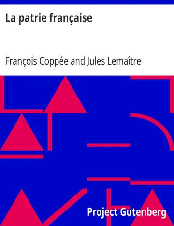 La patrie française de François Coppée, couverture du livre