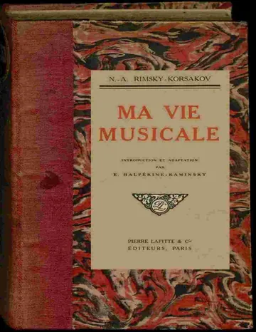 Ma vie musicale de Nikolay Rimsky-Korsakov, couverture du livre
