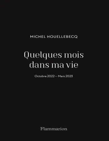 Quelques mois dans ma vie d’Houellebecq, couverture du livre
