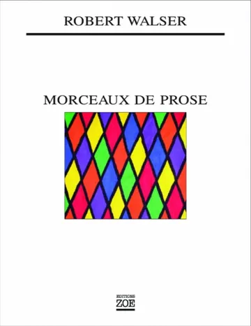 Morceaux de prose de Robert Walser, couverture du livre