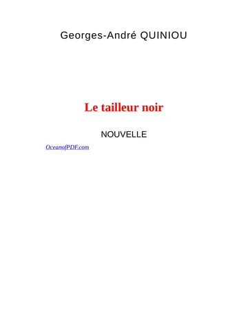 Le tailleur noir de Georges-andré QUINIOU, couverture du livre