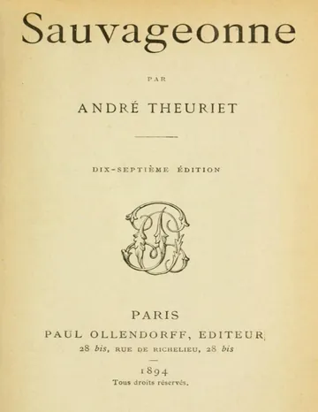 Sauvageonne d’André Theuriet, couverture du livre