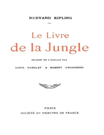 Le livre de la Jungle de Rudyard Kipling, couverture du livre
