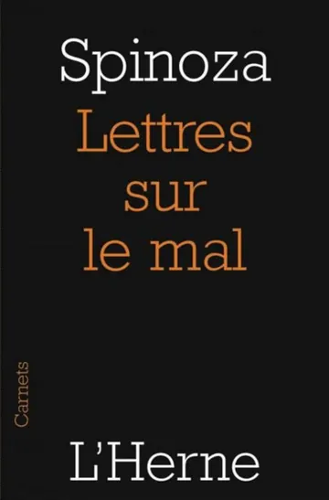 Lettres sur le mal de Baruch Spinoza, couverture du livre