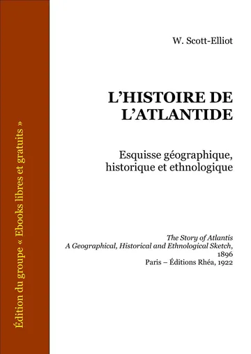 L’histoire De L’atlantide de W. Scott-Elliot, couverture du livre