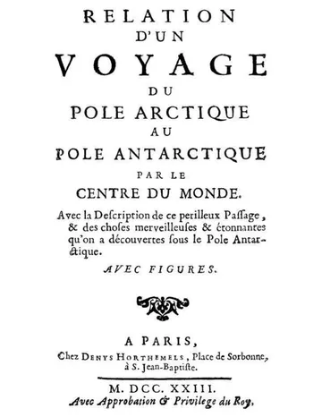 Relation d'un voyage du Pole Arctique au Pole Antarctique par le centre du monde d’Anonymous, couverture du livre