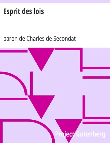 Esprit des lois / livres I à V, précédés d'une introduction de l'éditeur de baron de Charles de Secondat Montesquieu, couverture du livre