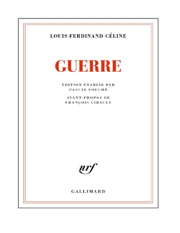 Guerre de Louis-Ferdinand Céline, couverture du livre