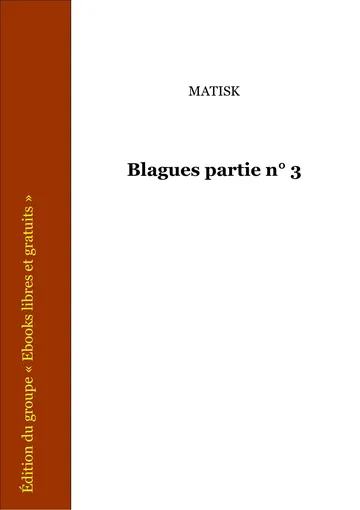 Les blagues — Volume 3, couverture du livre