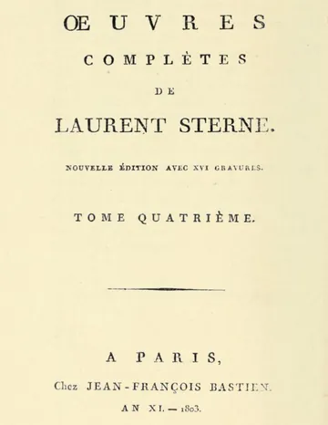 Oeuvres complètes, tome 4 de Laurence Sterne, couverture du livre