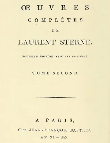 Oeuvres complètes, tome 2 de Laurence Sterne, couverture du livre