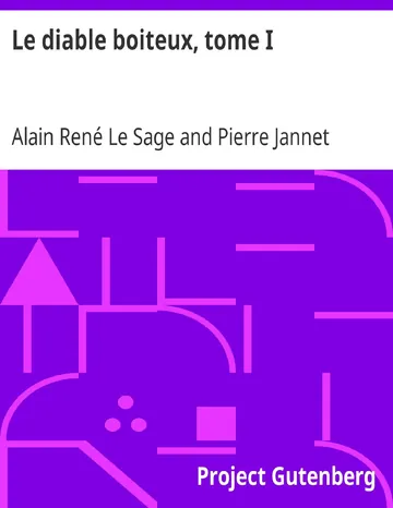 Le diable boiteux, tome I d’Alain René Le Sage, couverture du livre