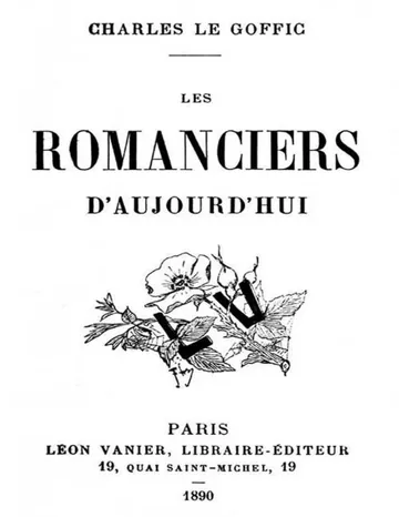 Les Romanciers d'Aujourd'hui de Charles Le Goffic, couverture du livre