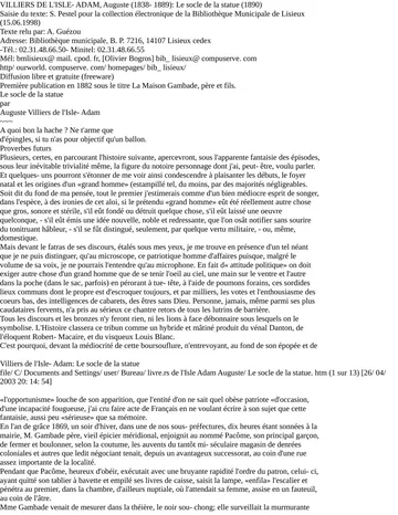Acr672 de Villiers de lisle Adam Auguste, couverture du livre