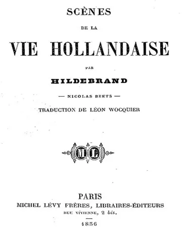 Scènes de la vie Hollandaise, par Hildebrand d’Hildebrand, couverture du livre