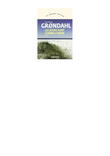 Les jours sont c de Jens Christian Grondahl, couverture du livre