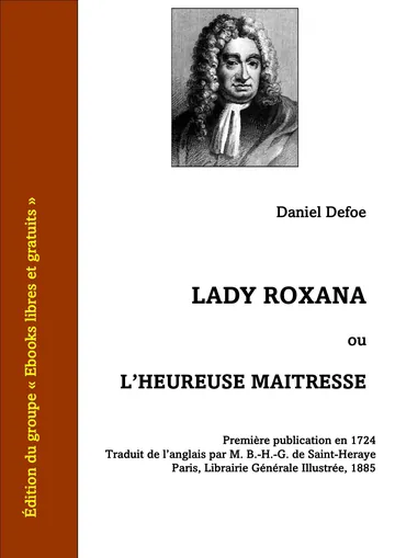 Lady Roxana ou L'Heureuse Maîtresse de Daniel Defoe, couverture du livre