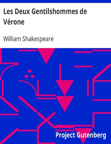 Les Deux Gentilshommes de Vérone de William Shakespeare, couverture du livre