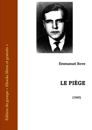 Le Piège d’Emmanuel Bove, couverture du livre