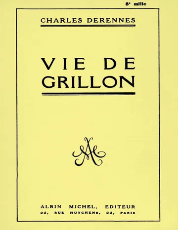 Vie de Grillon de Charles Derennes, couverture du livre