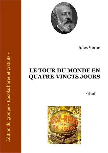 Le tour du monde en quatre-vingts jours de Jules Verne, couverture du livre