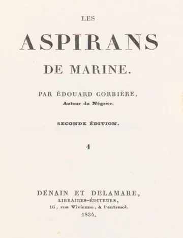 Les Aspirans de marine, volume 1 d’Edouard Corbière, couverture du livre