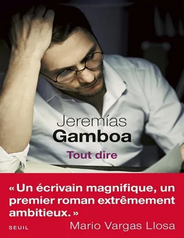 Tout dire de Jeremías Gamboa, couverture du livre